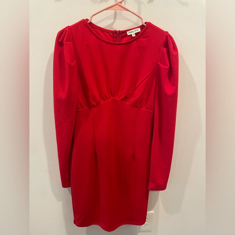 Red Long Sleeve Dress